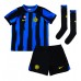 Inter Milan Alessandro Bastoni #95 Heimtrikotsatz Kinder 2023-24 Kurzarm (+ Kurze Hosen)